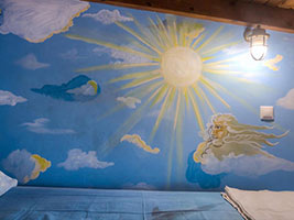 The painted ceiling
